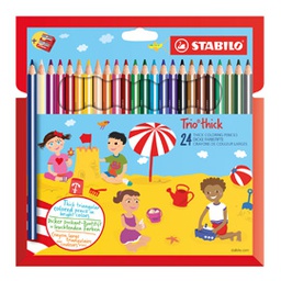 [76509] Astuccio 24 pastelli Trio Thick colori assortiti STABILO