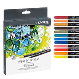 [76862] Astuccio 24 pennarelli Aqua Brush Duo LYRA