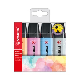 [92853] Astuccio 4 evidenziatore Stabilo Boss Pastel colori ass. 70/4-4