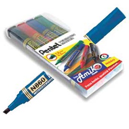 [73438] ASTUCCIO 4 MARCATORE PERMANENTE N860 PUNTA SCALPELLO AMIKO PENTEL