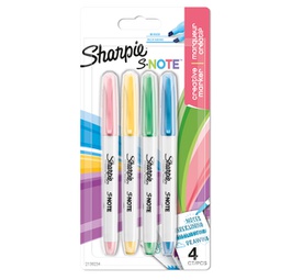 [95169] Astuccio 4 pennarelli punta scalpello S-Note colori assortiti Sharpie