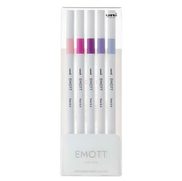 [94321] ***Astuccio 5 fineliner EMOTT tratto 0.4mm colori ass. Floral Uni Mitsubishi