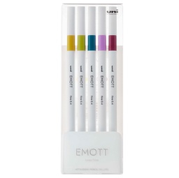 [94322] ***Astuccio 5 fineliner EMOTT tratto 0.4mm colori ass. RetrO' Uni Mitsubishi