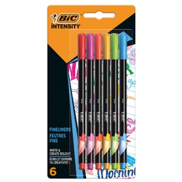 [95144] Astuccio 6 fineliner Intensity 0,8mm colori assortiti Rainbow BIC