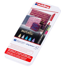 [89212] Astuccio 6 pennarelli 1200 metallic in colori assortiti Edding