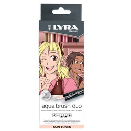 [94290] Astuccio 6 pennarelli Aqua Brush Duo skin tones Lyra