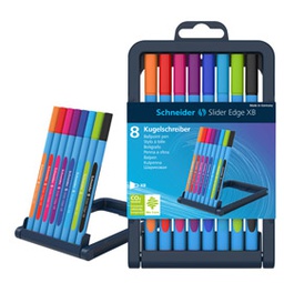 [83367] Astuccio 8 penne a sfera SLIDER EDGE XB 8 colori ass. Schneider