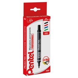 [85912] Astuccio marcatore Pentel pen N50 4 colori assortiti punta tonda