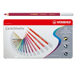 [60462] Astuccio metallo 12 CarbOthello colori assortiti Stabilo