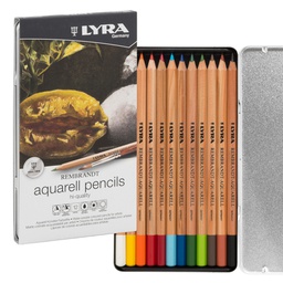 [85022] ASTUCCIO METALLO 12 pastelli REMBRANDT AQUARELL Lyra