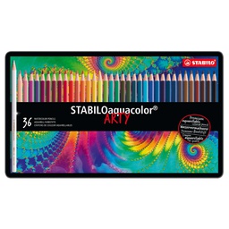 [35188] Astuccio metallo 36 pastelli Stabilo AQUACOLOR 1636