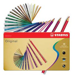 [36757] Astuccio metallo 38 pastelli STABILO ORIGINAL 8778