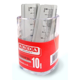 [56789] BARATTOLO 15 RIGHELLI ALLUMINIO 10CM ARDA