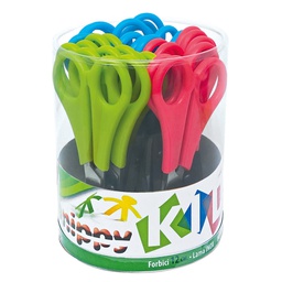 [51489] Barattolo 24 forbici SNIPPY centimetrate 13,5cm punta tonda LEBEZ