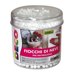 [89154] Barattolo 350ml palline neve in polistirolo 10958 DECO
