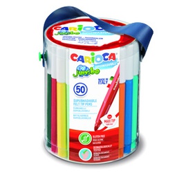 [79758] Barattolo 50 pennarelli Jumbo lavabili colori assortiti CARIOCA