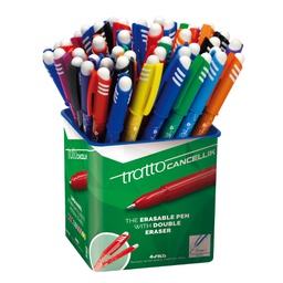 [73548] Barattolo 50 penna sfera cancellabile CANCELLIK 1,0mm col. assortiti TRATTO