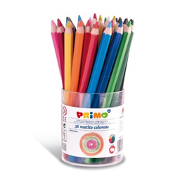 [71018] BARATTOLO DA 36 PASTELLI COLORATI MAXI JUMBO 100 FSC in 12 colori PRIMO