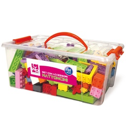 [88990] Bauletto 188 mattoncini+accessori da costruzione Midi in colori assortiti CWR