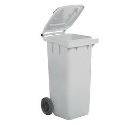 [86722] Bidone carrellato 120Lt bianco per raccolta differenziata