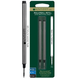 [65618] Blister 2 refill in metallo per ROLLER Montblanc ® NERO PUNTA MEDIA