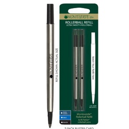 [64801] Blister 2 refill in metallo per ROLLER Parker ® BLU PUNTA FINE