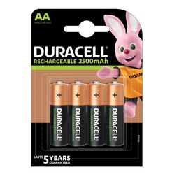 [70166] Blister 4 pile ricaricabili B4 - Stilo 2500mAh Duracell Duralock precaricata