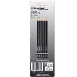 [STL1900B] BLISTER 6 MATITE GRAFITE HB STARLINE