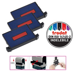 [83421] Blister da 3 tamponi 6/4750-2 rosso-blu Trodat