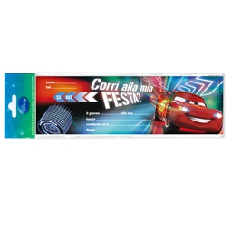 [69530] BLOCCHETTO 10 INVITI ALLA FESTA CARS 2 DISNEY Rex Sadoch