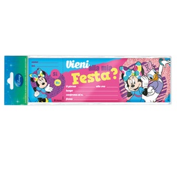 [76957] BLOCCHETTO 10 INVITI ALLA FESTA MINNIE DISNEY Rex Sadoch