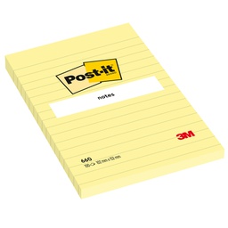 [32164] BLOCCO 100fg Post-it® Giallo Canary 102x152mm GIALLO A RIGHE 660