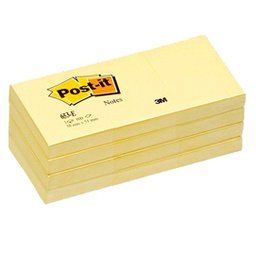 [32030] BLOCCO 100fg Post-it® Giallo Canary 38x51mm 653