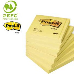 [32022] BLOCCO 100fg Post-it® Giallo Canary 76x76mm 654