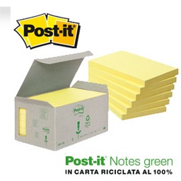 [64222] BLOCCO 100foglietti Post-it® Notes Green 76x127mm 655-1B GIALLO