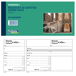 [88603] Blocco 100 ricevute/fatture di affitto madre-figlia 10x21,5cm DU160200000