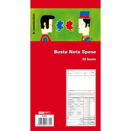[50263] BLOCCO 25 BUSTE NOTA SPESE 28X15CM E5777 EDIPRO
