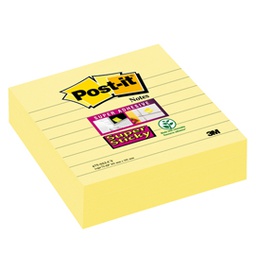 [77436] Blocco 70fg. Post-it® Super Sticky Giallo Canary 101x101mm a righe 675-SS3CY-EU