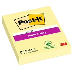 [74006] BLOCCO 90foglietti Post-it® Super Sticky Giallo Canary 47.6x76mm 656-12SS-CY-EU