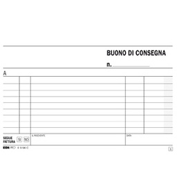[61716] BLOCCO BUONI CONSEGNA 10X17CM 33fg 3 copie AUTORIC. E5199CT
