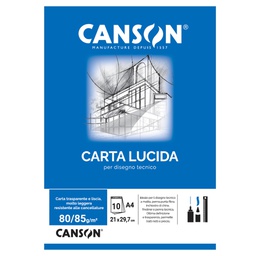[63702] BLOCCO CARTA LUCIDA MANUALE 210x297mm 10FG 80GR CANSON