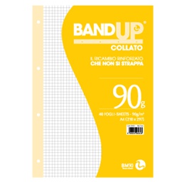 [72394] BLOCCO COLLATO FORATI RINFORZATI BANDUP A4 90gr 40fg 5mm BM