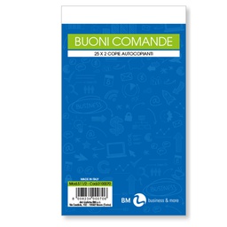 [61708] BLOCCO COMANDE 25FOGLI 2 COPIE AUTOCOPIANTE 10X17CM ART 511/2 BM