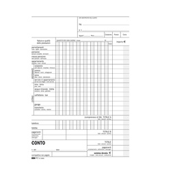 [64994] BLOCCO CONTO ALBERGO/PENSIONE 15GG 23X15CM 100FG USO MANO E5965