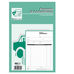 [61714] BLOCCO COPIA COMMISSIONI 23X15cm 33fg 3 copie autoric. E5230CT EDIPRO