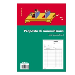 [50265] BLOCCO COPIA COMMISSIONI 29,7X21cm 50fg 2 copie autoric. E5236A EDIPRO