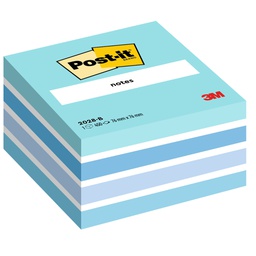 [44716] BLOCCO CUBO 450foglietti Post-it® 76x76mm 2028-B PASTELLO BLU