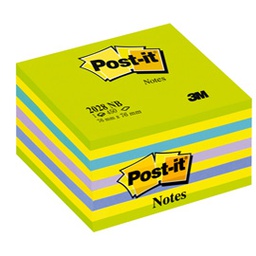 [44718] BLOCCO CUBO 450foglietti Post-it® 76x76mm 2028-NB VERDE LIME/BLU