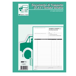[51876] BLOCCO DDT CARICO TENTATA VENDITA A4 50 FG AUTORIC. E5220C EDIPRO