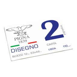[67597] BLOCCO DISEGNO PIGNA2 33x48cm collato 12fg 110gr liscio